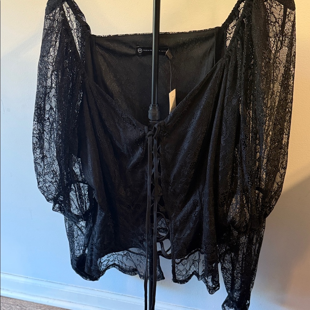 Fashion to Figure Black Lace Top